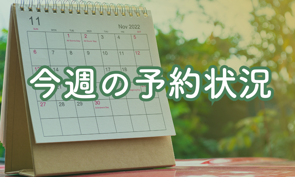 今週の予約状況